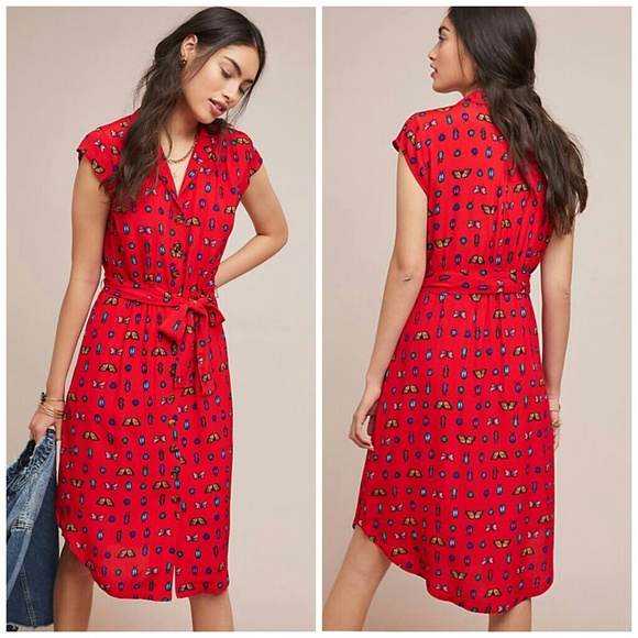 NWT ANTHROPOLOGIE COLLOQUIAL BIAS DRESS by 52 CONVERSATIONS S